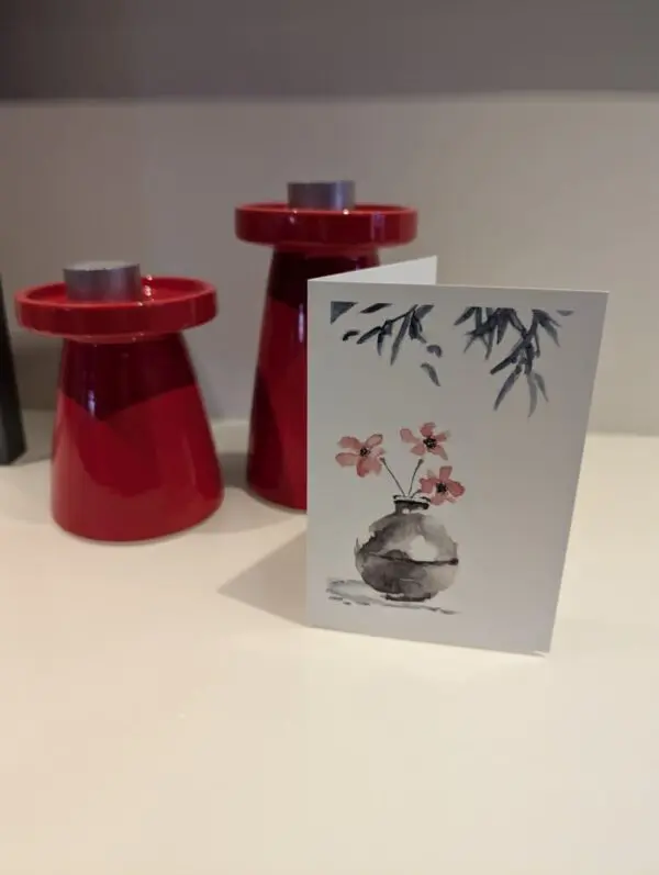 Black Vase Card