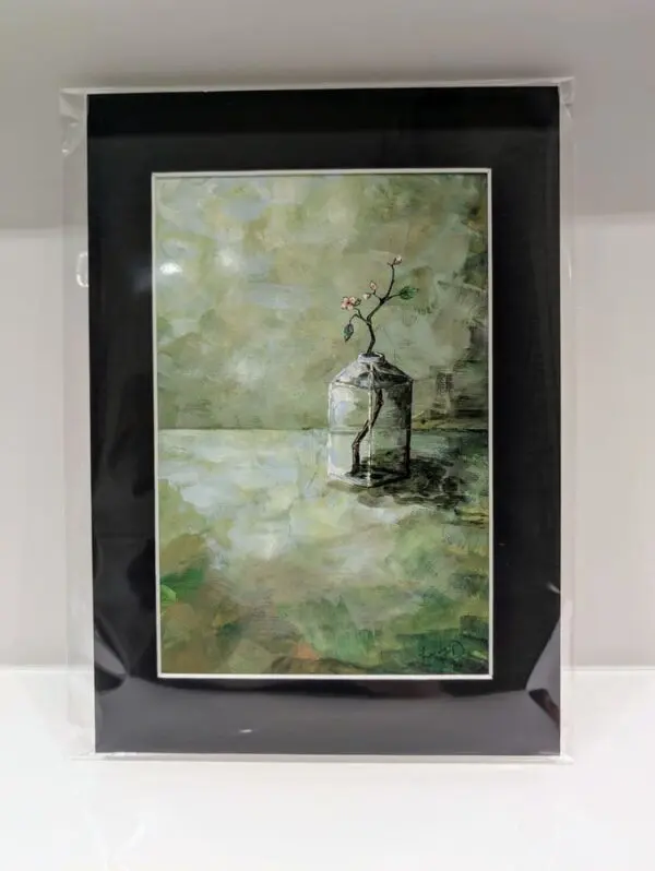 Green Vase Signed Print