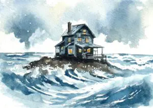 Stormy Seas Signed Print A4