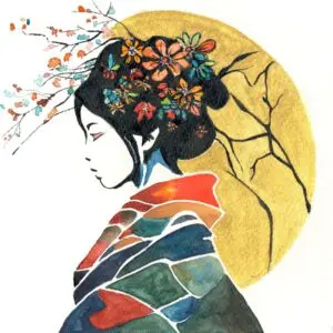 Geisha Signed Print 8x8