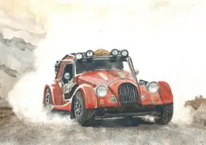 Red Morgan CX-T Signed Print 14x11