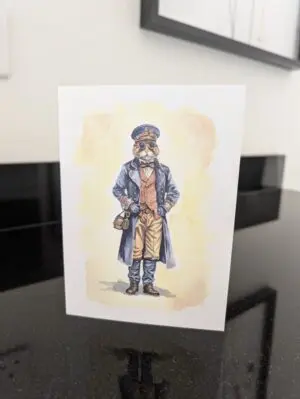 Steampunk Cat Card