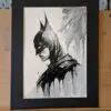 Batman Mono Print 14x11 Mounted - Image 2