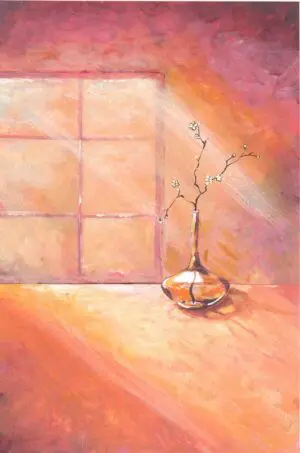 Pink Vase Signed Print A4