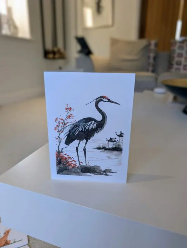 Black Crane Card