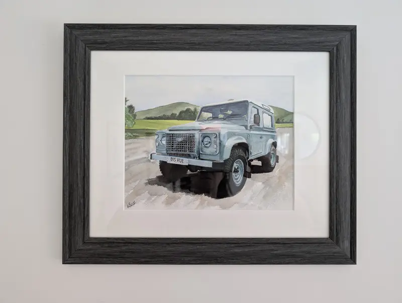 Landrover Defender Signed Print 14x11 - Image 2