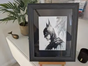 Batman Mono Framed Print 14 x 11