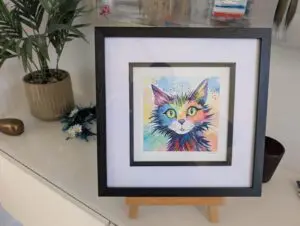 Bright Cat Framed Print 2 Sizes