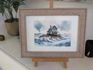 Stormy Seas Framed Print A4