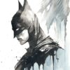 Batman Mono Print 14x11 Mounted